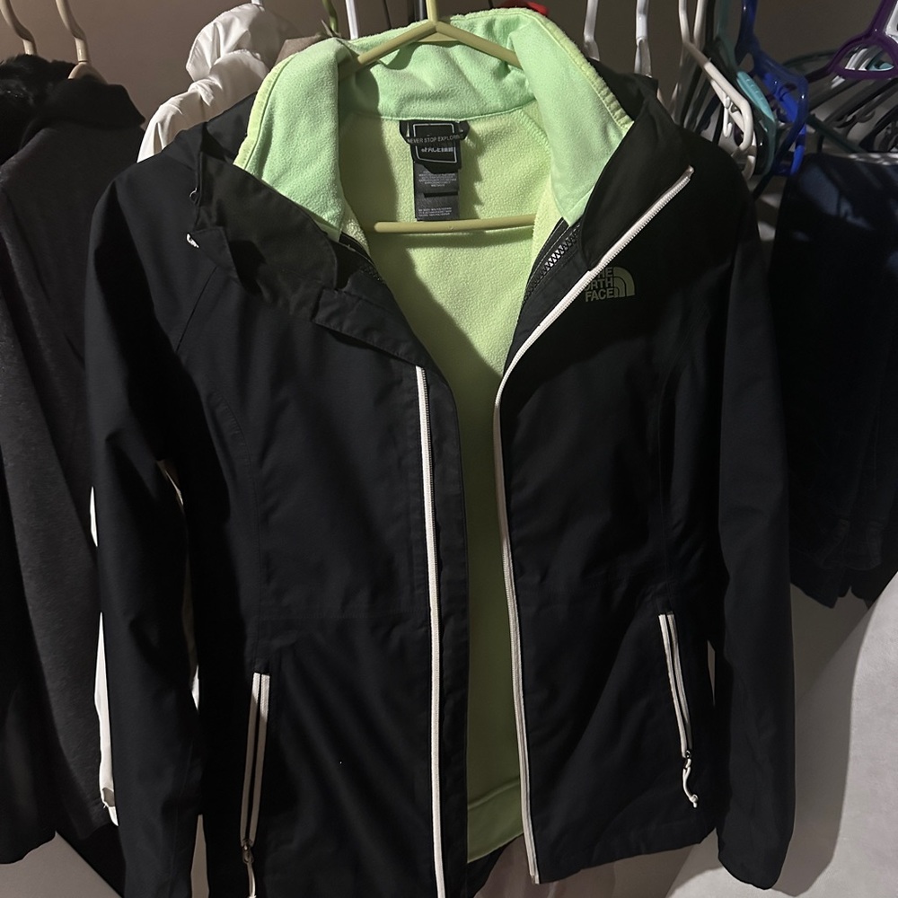 The North Face Women's Black and Green Ski Jacket
